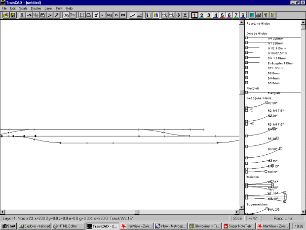 ein kleiner Bahnhof in TrainCAD